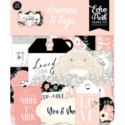 Echo Park Wedding Die Cuts - Frames & Tags